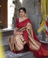 Cream Kanjivaram Silk Saree | Traditional Zari Weave