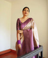 Cream Kanjivaram Silk Saree | Traditional Zari Weave