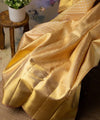 Cream Kanjivaram Silk Saree | Wedding & Reception Wear