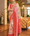 Cream Paithani Silk Saree | Festive & Party Wear