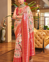 Cream Paithani Silk Saree | Festive & Party Wear