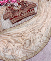 Cream Rangoli Silk Saree with Stitched Embroidery Blouse | RD LAXMI