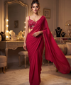 Crimson Red Bollywood Designer Saree | Party & Festive Wear