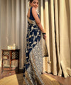 Dark Blue Jacquard Silk Saree | Rich Zari Border Saree