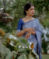 Dark Blue Kanjivaram Silk Saree | Wedding & Reception Wear