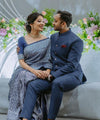 Dark Blue Kanjivaram Silk Saree | Wedding & Reception Wear