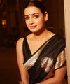 Dark Brown Banarasi Silk Saree | Wedding & Festive Wear