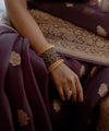 Dark Brown Cotton Saree | Daily & Festive Wear