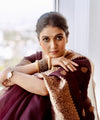 Dark Brown Cotton Saree | Daily & Festive Wear