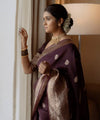 Dark Brown Cotton Saree | Daily & Festive Wear
