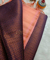 Dark Brown Jacquard Silk Saree | Wedding & Festive Wear