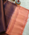 Dark Brown Jacquard Silk Saree | Wedding & Festive Wear