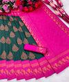 Dark Dreen Jacquard Silk Saree | Wedding & Festive Wear
