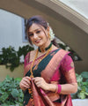 Dark Dreen Jacquard Silk Saree | Wedding & Festive Wear