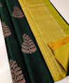 Dark Green Banarasi Silk Saree | Festive & Party Wear