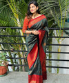 Dark Green Banarasi Silk Saree | Festive & Party Wear