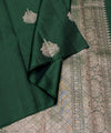 Dark Green Banarasi Silk Saree | Traditional Zari Weave