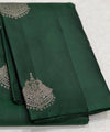 Dark Green Banarasi Silk Saree | Traditional Zari Weave