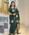 Dark Green Banarasi Silk Saree | Wedding & Festive Wear