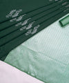 Dark Green Banarasi Silk Saree | Wedding & Reception Wear
