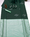 Dark Green Banarasi Silk Saree | Wedding & Reception Wear