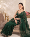 Dark Green Bollywood Designer Saree | Party & Festive Wear