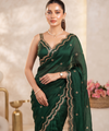 Dark Green Bollywood Designer Saree | Party & Festive Wear