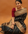 Dark Green Jacquard Silk Saree | Ethnic Wear for Women