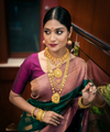 Dark Green Jacquard Silk Saree | Festival & Ceremony Wear