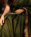 Dark Green Jacquard Silk Saree | Festive & Party Wear