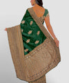 Dark Green Jacquard Silk Saree | Rich Zari Border Saree