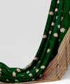 Dark Green Jacquard Silk Saree | Rich Zari Border Saree