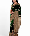 Dark Green Jacquard Silk Saree | Rich Zari Border Saree