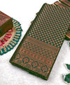Dark Green Kanjivaram Silk Saree | Bridal & Festive Wear
