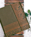 Dark Green Kanjivaram Silk Saree | Bridal & Festive Wear