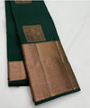 Dark Green Kanjivaram Silk Saree | Bridal & Festive Wear