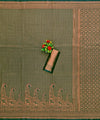 Dark Green Kanjivaram Silk Saree | Bridal & Festive Wear