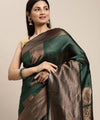 Dark Green Kanjivaram Silk Saree | Bridal & Festive Wear
