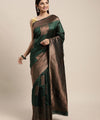 Dark Green Kanjivaram Silk Saree | Bridal & Festive Wear