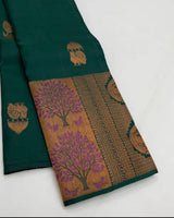 Dark Green Kanjivaram Silk Saree | Festival & Ceremony Wear