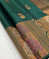 Dark Green Kanjivaram Silk Saree | Festival & Ceremony Wear