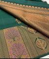 Dark Green Kanjivaram Silk Saree | Festival & Ceremony Wear