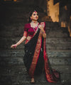 Dark Green Paithani Silk Saree | Wedding & Festive Wear