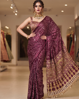 Dark Plum Trending Designer Saree | Party & Festive Wear
