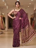 Dark Plum Trending Designer Saree | Party & Festive Wear