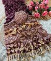 Dark Plum Trending Designer Saree | Party & Festive Wear