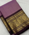 Dark Purple Kanjivaram Silk Saree | Festive & Party Wear