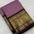 Dark Purple Kanjivaram Silk Saree | Festive & Party Wear