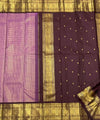 Dark Purple Kanjivaram Silk Saree | Festive & Party Wear