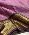 Dark Purple Kanjivaram Silk Saree | Festive & Party Wear